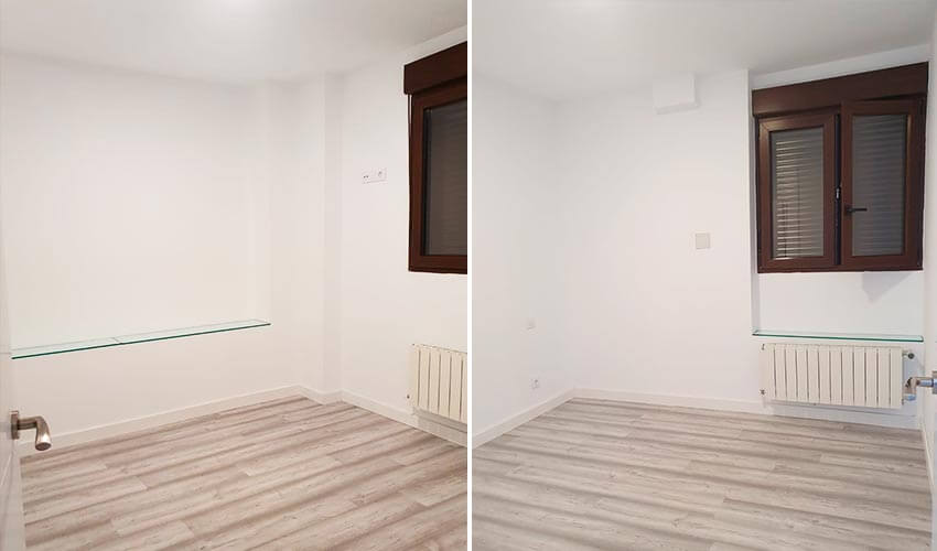 colocación de ventanas en reforma de vivienda en pozuelo